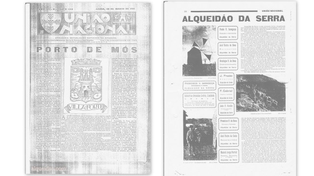 Jornal União Nacional - Semanário Leiriense de 1931 Neste jornal, há interessantes notícias e uma bela descrição do Alqueidão do início da século XX. Vê-e um rebanho de cabras, um moinho de vento, e um almocreve de venda de azeite. Pode ser consultado em qualquer Biblioteca .